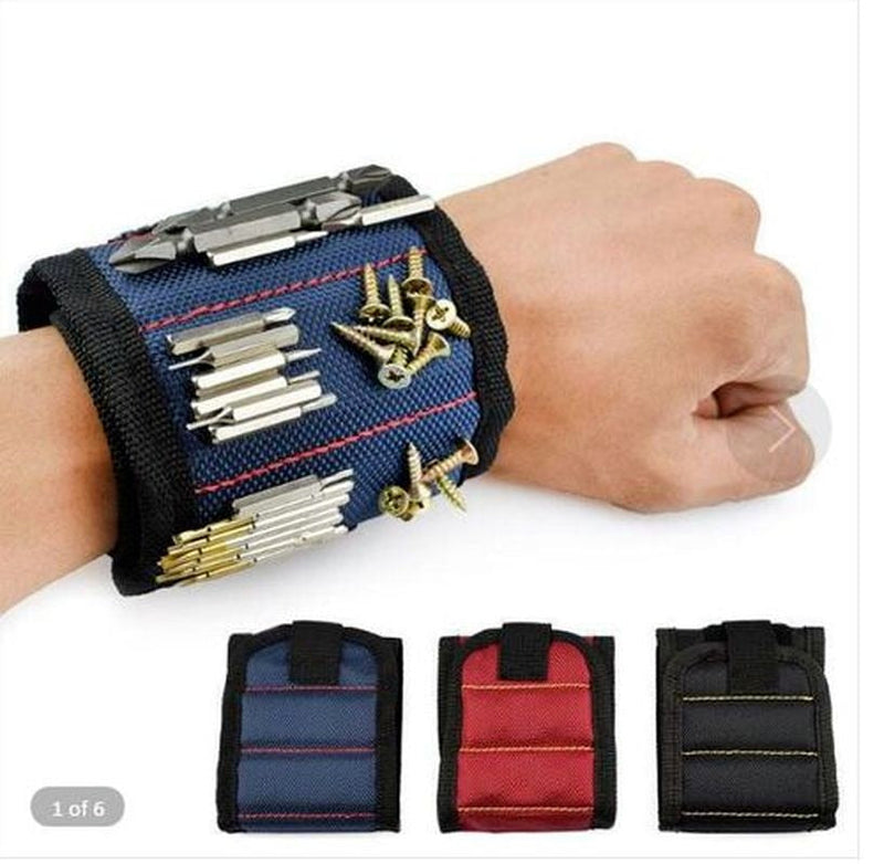 Magnetic Wrist Support Band with Strong Magnets for Holding Screws Nail Bracelet Belt Support Chuck Sports magnetic tool bag 0 Paneshopping.com 