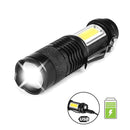 Mini Lanterna Led COB Portatil Usb Recarregavel Tatica Dupla Minha loja 