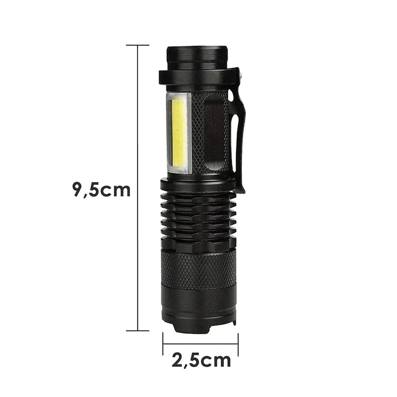 Mini Lanterna Led COB Portatil Usb Recarregavel Tatica Dupla Minha loja 