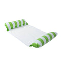 Rede Inflável Para Piscina - Floating Bed Pool Brinquedos 039 Divino Produto Listras Verdes 