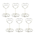 Suporte de Metal Para Plaquinhas de Preços e Identificação de Mesas de Eventos e Festas. Pct com 10 Und 0 Paneshopping.com Coração Prata 