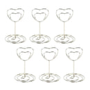 Suporte de Metal Para Plaquinhas de Preços e Identificação de Mesas de Eventos e Festas. Pct com 10 Und 0 Paneshopping.com Coração Prata 